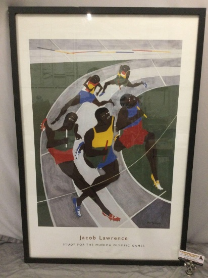 Framed art print, Jacob Lawrence, Study For The Munich Olympic Games