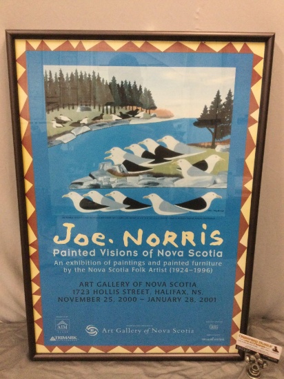 Framed gallery show seagull art print, Joe Norris - Painted Visions of Nova Scotia