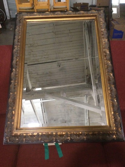 Antiqued frame with Beveled glass mirror for hallway or dining room 32x 34