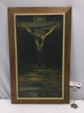 Framed Salvador Dali vintage turnstile art print - Christ of St. John of the Cross