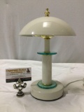 Touch lamp w/ 3 phase lighting, tested/working, approx. 9 x 12 in.
