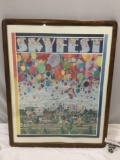 1985 framed signed Walt Disney artist Charles Boyer - Skyfest art print w/ signed COA, #ed 534/1800