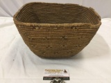 Vintage Native American handmade basket, shows wear, see pics