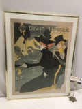 Framed reproduction Toulouse Lautrec art print: Divan Japonais