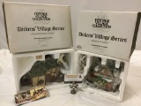 2 pc. lot Department 56 Dickens Village lighted miniature buildings w/ boxes: Quilly?s Antiques,