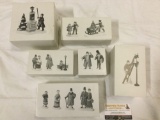 6 pc. lot Department 56 Heritage Village Collection hand painted porcelain figures in original