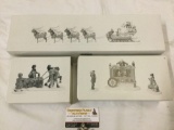 3 pc. lot Department 56 Heritage Village Collection hand painted porcelain figures in original