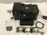 HP Officejet 6500A Plus wireless printer, fax, scan, w/ manual & 3 ink cartridges. Tested/ working.