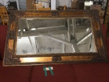 Beautifully framed hallway or living room beveled glass mirror 60x 36