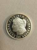 Liberty Head 1 oz. pure SILVER round 2001