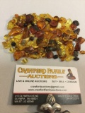 Very large collection of authentic fossilized amber nuggets / beads of various colors & shapes