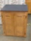 Portable rolling kitchen island Oak with laminate top And adjustable shelving