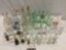 Lg. lot of antique glass bottles / soda pop / milk bottles; some branded, Coca-Cola, Coke minis,