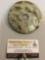 Old ancient style Chinese stone Bi disc with carved surface symbols, approx 4 in.