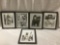 5 original circa 40S ,50,S framed photographs kids/ people playing marbles / or tournaments see pics