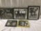 5 original circa 40S ,50,S framed photographs kids/ people playing marbles / or tournaments see pics