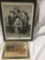 2 original circa 40S ,50,S framed photographs kids/ people playing marbles / or tournaments see pics