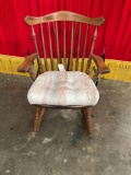 1950s Solid maple Spindleback rocking chair by Flint Ridge maple