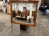 Vintage large wood frame vanity mirror , approx 49 x 61 in.