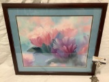 Framed signed art print - Bubbling Joy by Karen L. Miles, numbered 52 of 550 w/ COA