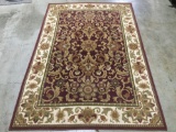 Oriental Weavers of America Wool rug, Plateau - Shelby Burgundy, approx 5?3? by 7?7?