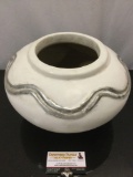 Large vintage handmade ceramic vase / pot, approx 12 x 8 in.