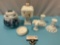 6 pc. lot of vintage milk glass / white glass home decor; see pics