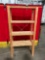 Solid pine standing display rack W/ Slatted pine shelving