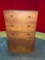 Vintage solid wood five drawer dresser see pics