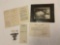 5 pc. lot of antique WWI & WWII paperwork, pay stub, Confidential photo oh Lindbergh Field, San