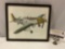 Framed vintage Air Force jet fighter prudence seven art print by John B., approx 12 x 10 in.