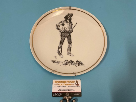 Vintage Charles M. Russell - The Scout no. 1 of 15 collector plate w/ wire hanger, approx 10.5 in.