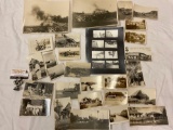 Lot of vintage WWII era black and white photographs, approx 8 x 10 largest.