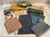 Nice lot of vintage fabric remnant pieces, many styles/ fabrics/ patterns, Laura Ashley 100% cotton,