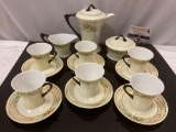 15 pc. vintage Hutschenreuther Selb Bavaria porcelain tea set , seats 6
