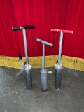 Set of three clam guns