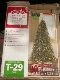 Holiday Time 7.5 foot pre-lit Kennedy for quick set multi lights faux Christmas tree in box.