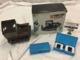 Vintage GAF PANA-VUE Automatic Lighted 2x2 Slide Viewer w/ box and slides, sold as is.