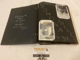 Antique 1957 Pomona College scrapbook black and white photos, ticket stubs, movie / football