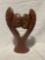 Hand Carved African Brown Stone Sculpture of Lovers , Shona tribal art , Zimbabwe signed John Gono