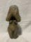 Hand Carved Multi colored Green serpentine Stone Sculpture Nude Woman With hands covering her face