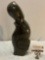 Hand Carved African Stone Pregnant woman nurturing fetus Sculpture Signed by Artist