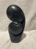 Hand Carved African Stone Sculpture of Lovers , Shona tribal art , Zimbabwe ,Signed by the Artist