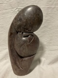 Hand Carved African Stone Sculpture lovers resting Signed by Artist