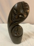 Hand Carved African Stone Mother and child sculpture Signed by Artist