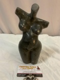 Hand Carved African Stone Female Figure Fertility nude torso bust Signed by Artist