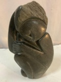 Hand Carved African Stone Sculpture/ Solitude/ Signed by Artist