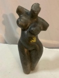 Hand Carved African Stone Female Figure Fertility torso sculpture sold as is