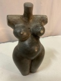 Hand Carved African Stone Female Figure Fertility nude torso sculpture ,signed see pics