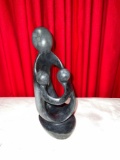 Hand Carved stone sculpture of mother and children made in Zimbabwe, from rapoko stone , signed